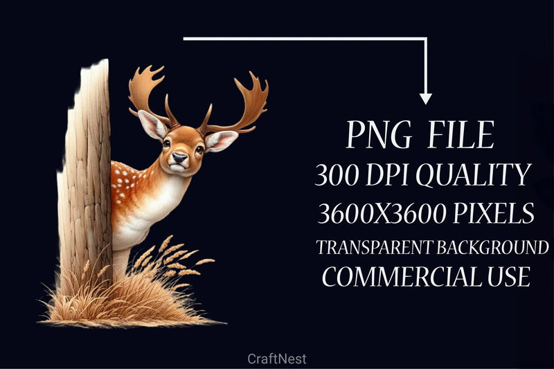 Cute Deer Clipart Bundle - CraftNest - Digital Crafting and Art