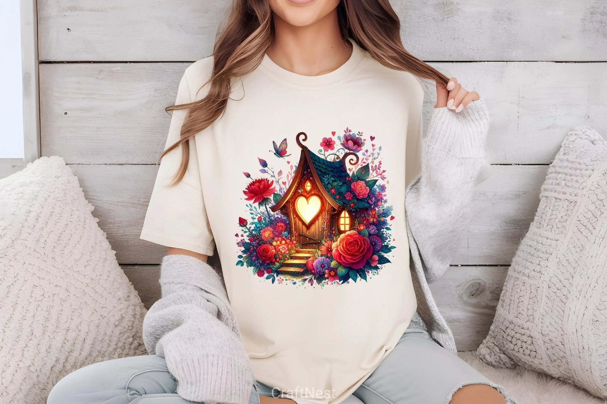 Valentine Fairy House Clipart Bundle 3 - CraftNest - Digital Crafting and Art