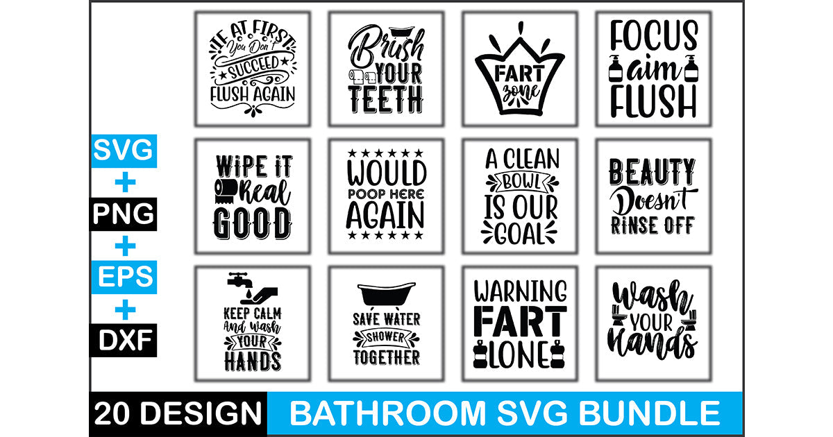 Bathroom SVG Bundle 4