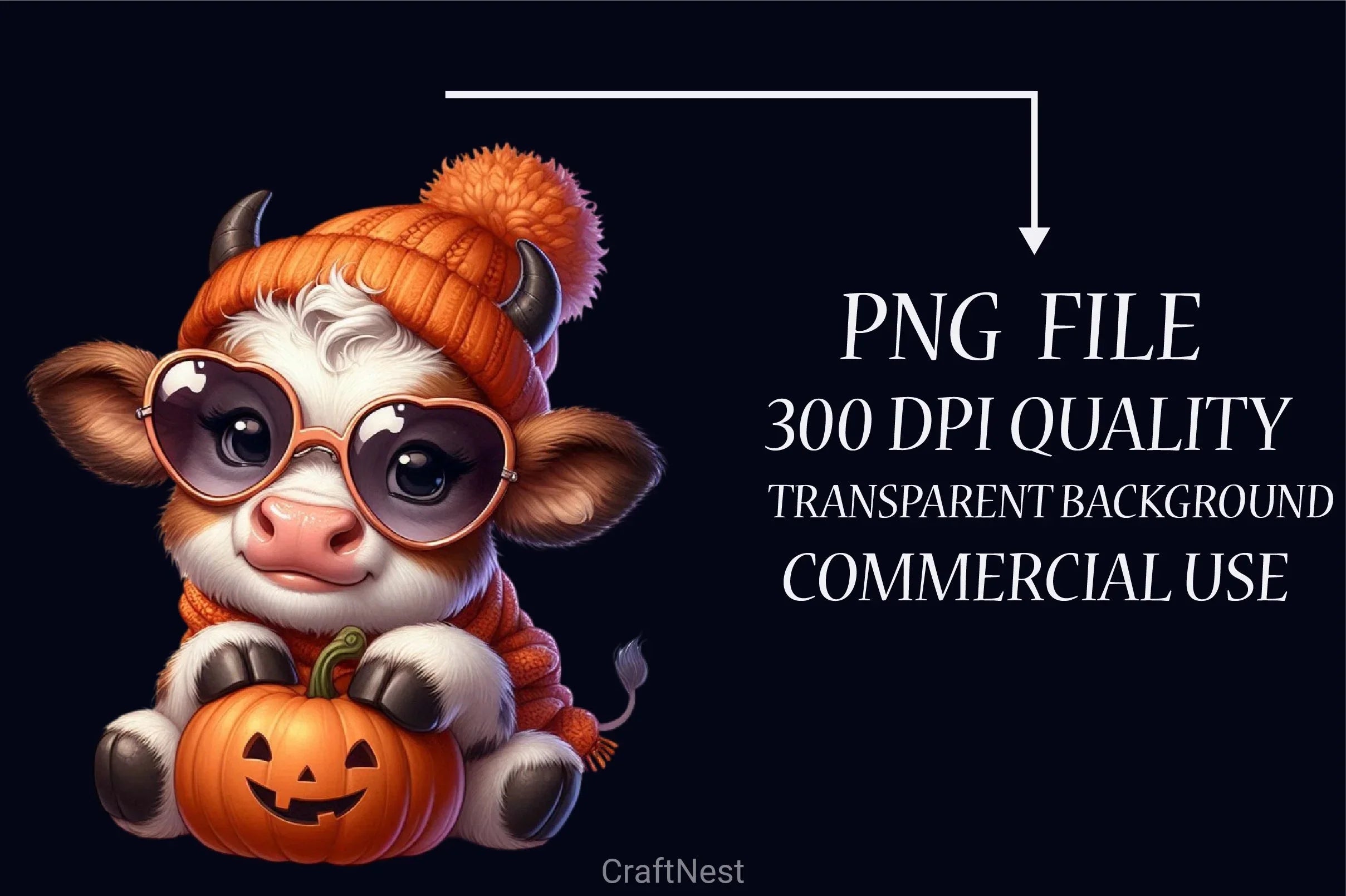 Baby Cow Halloween Clipart Bundle - CraftNest - Digital Crafting and Art