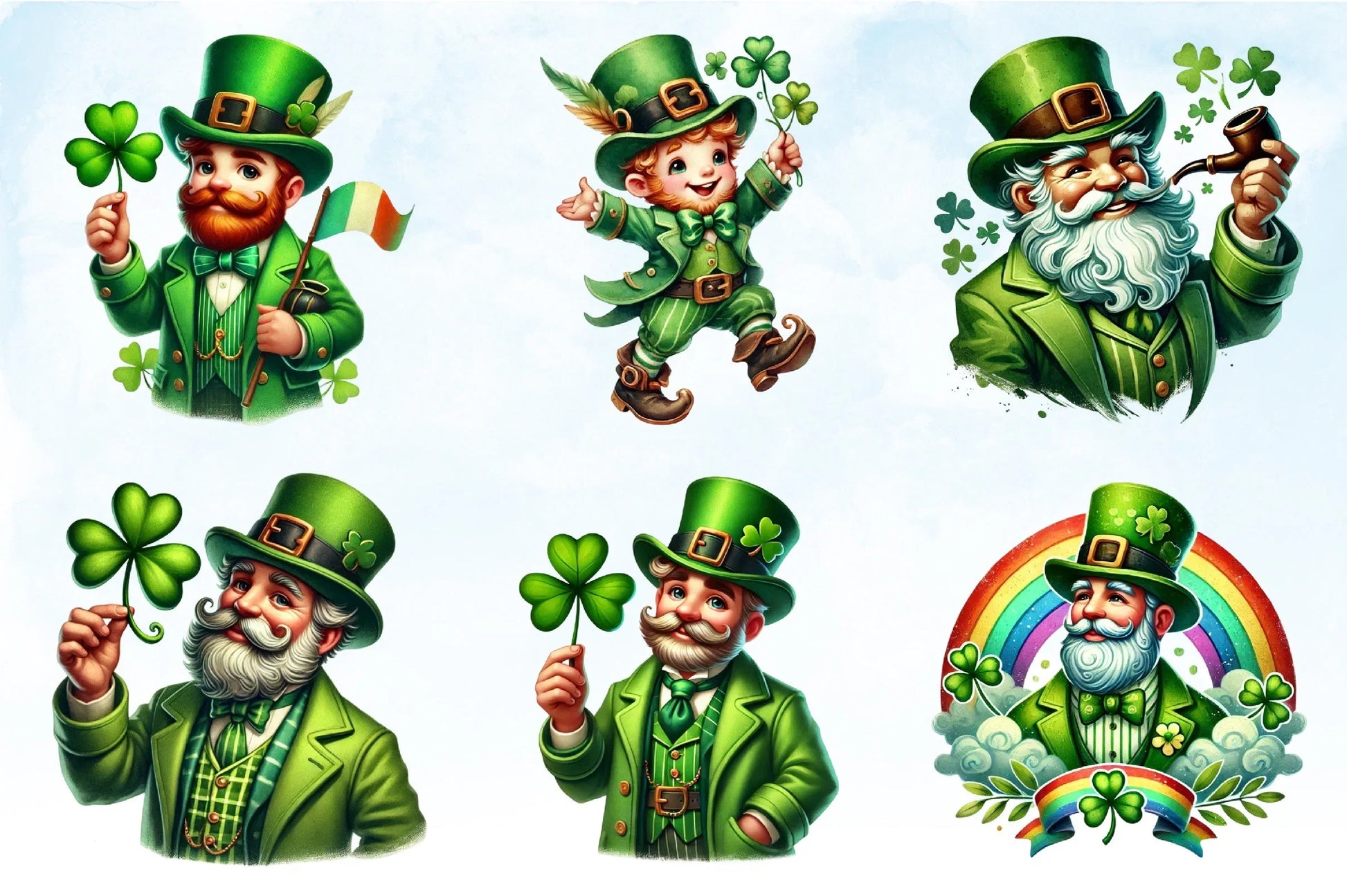 St. Patrick's Day Leprechaun Clipart Bundle - CraftNest - Digital Crafting and Art