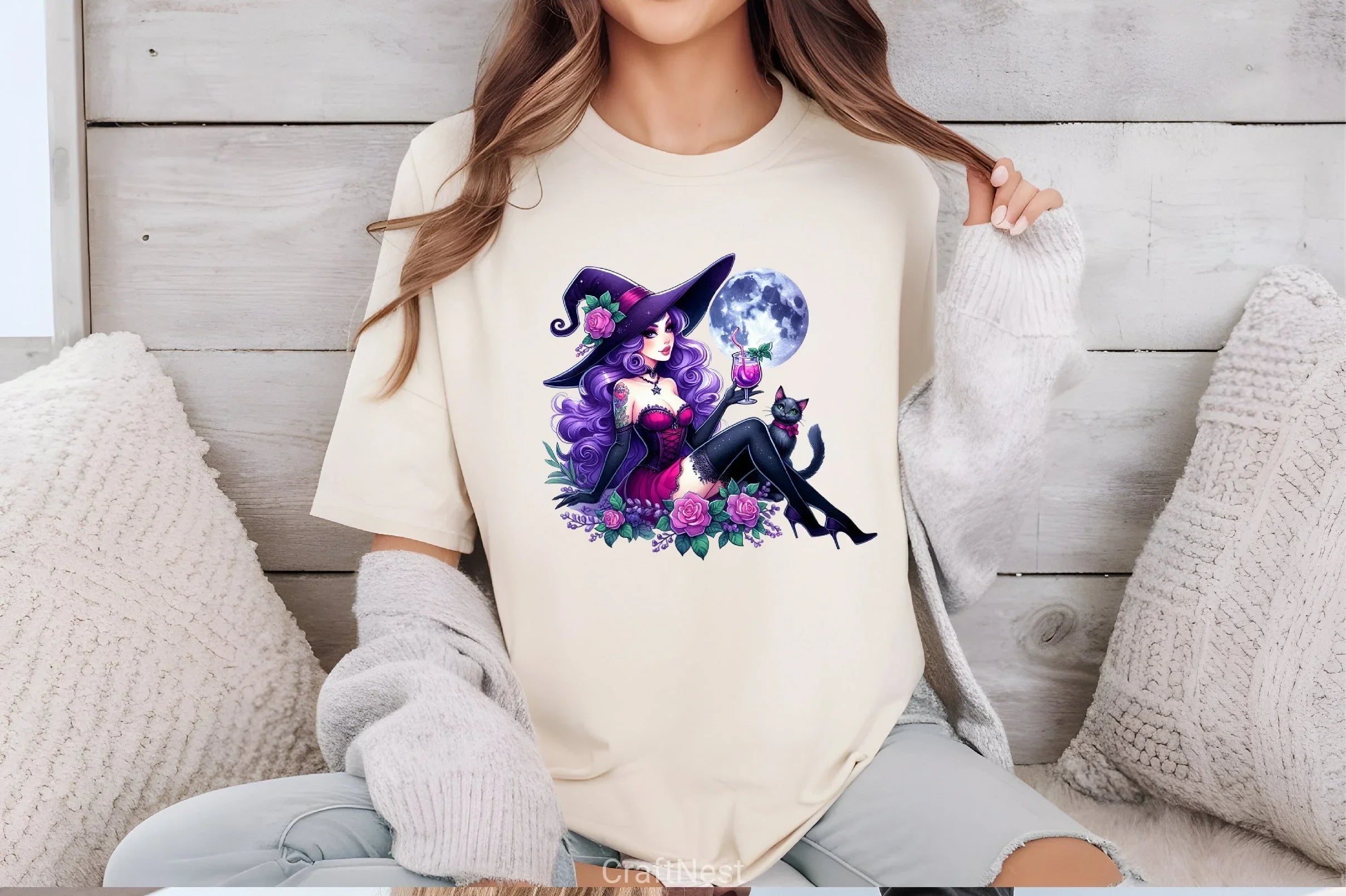 Halloween Witch Girl Clipart Bundle - CraftNest - Digital Crafting and Art