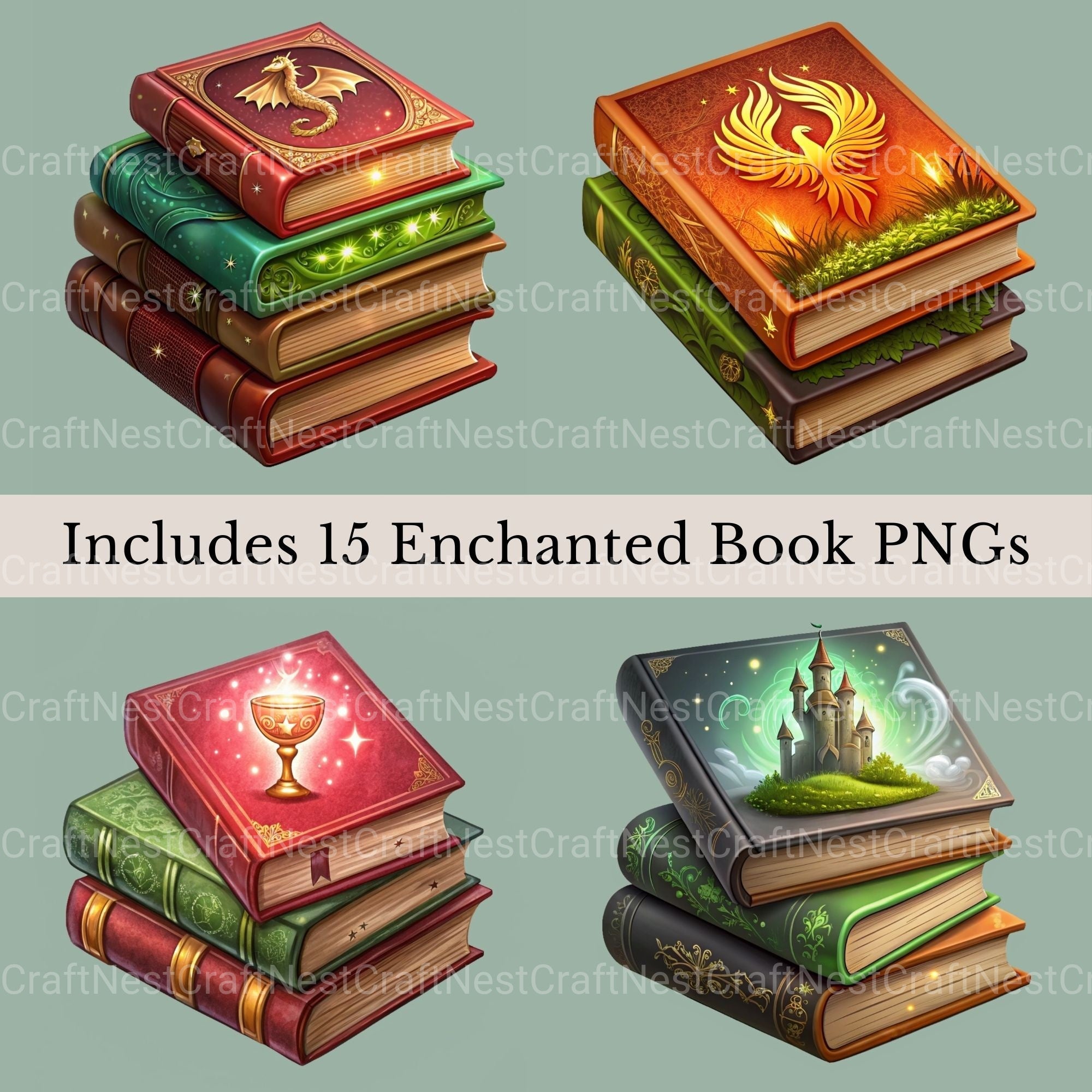 Books Magic Clipart Bundle