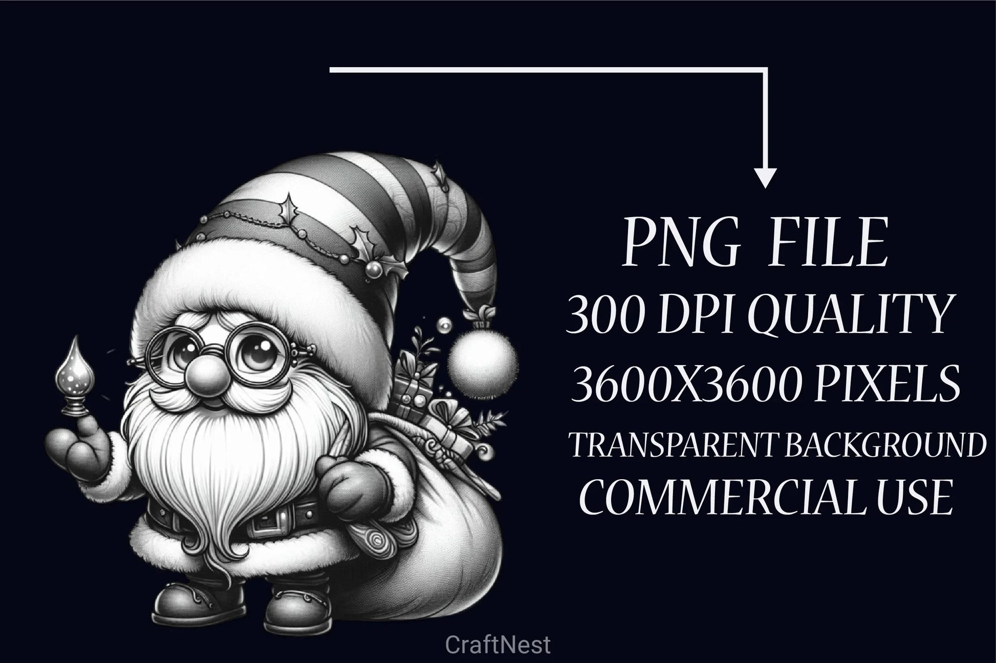 Christmas Retro Gnome Clipart Bundle - CraftNest - Digital Crafting and Art