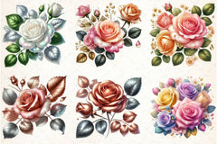 Spring Rose Flower Clipart Bundle 2 - CraftNest - Digital Crafting and Art