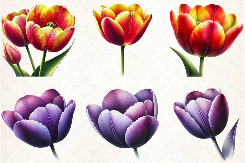 Spring Tulip Clipart Bundle - CraftNest - Digital Crafting and Art
