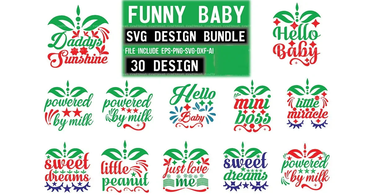 Baby SVG Bundle - CraftNest - Digital Crafting and Art