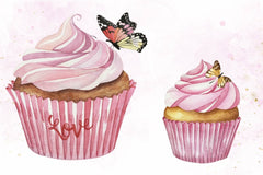 Strawberry Cupcake Set Clipart Bundle - CraftNest - Digital Crafting and Art