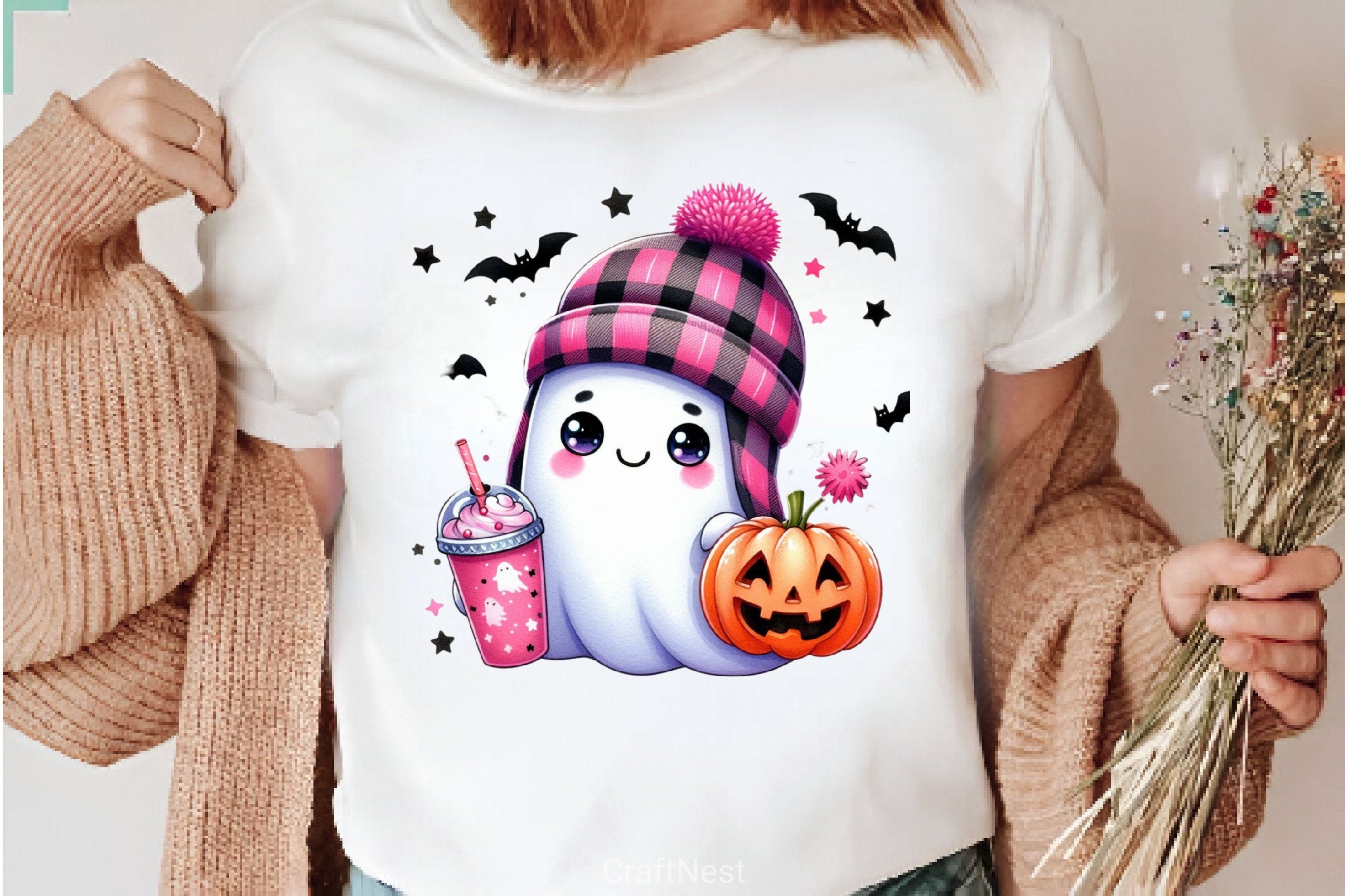 Cute Ghost Cute Halloween Clipart Bundle 7