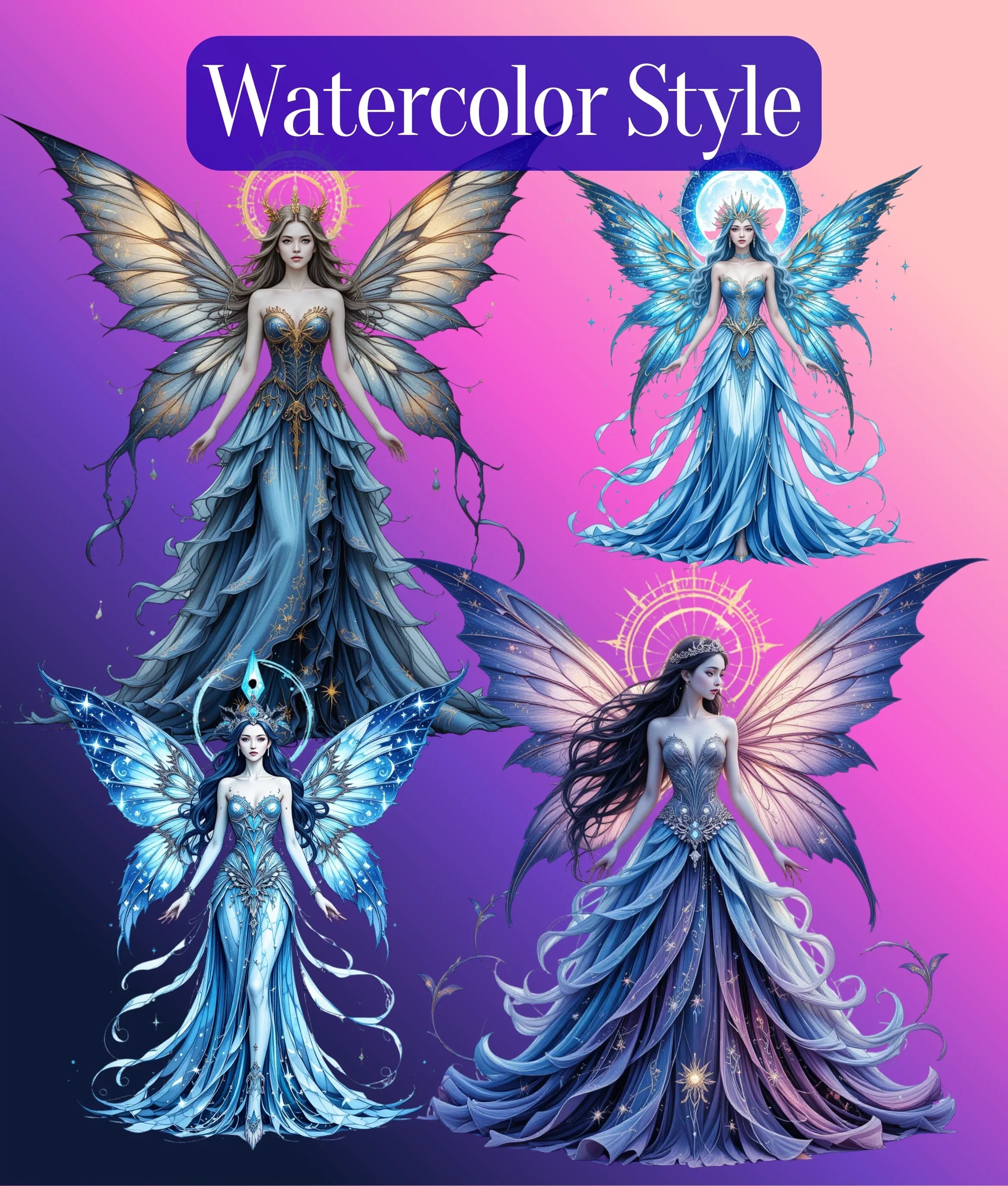 Celestial Fairy Clipart Bundle - CraftNest - Digital Crafting and Art