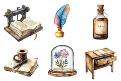 Antique Writer Clipart Bundle - CraftNest - Digital Crafting and Art
