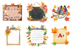 Autumn Back To School Clipart Bundle - CraftNest - Digital Crafting and Art