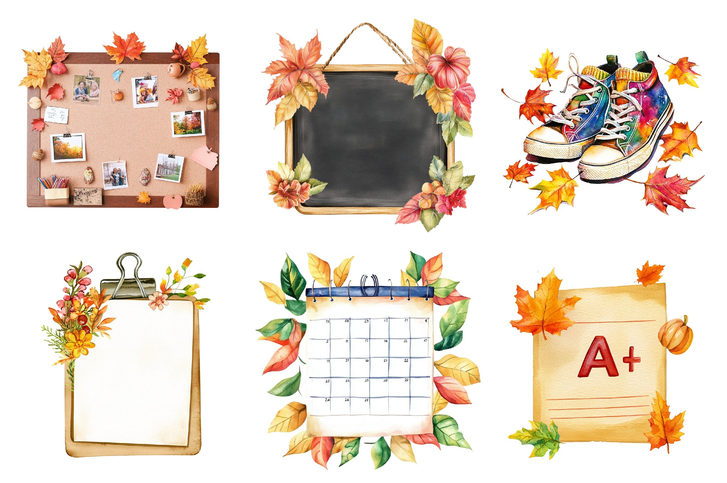Autumn Back To School Clipart Bundle - CraftNest - Digital Crafting and Art