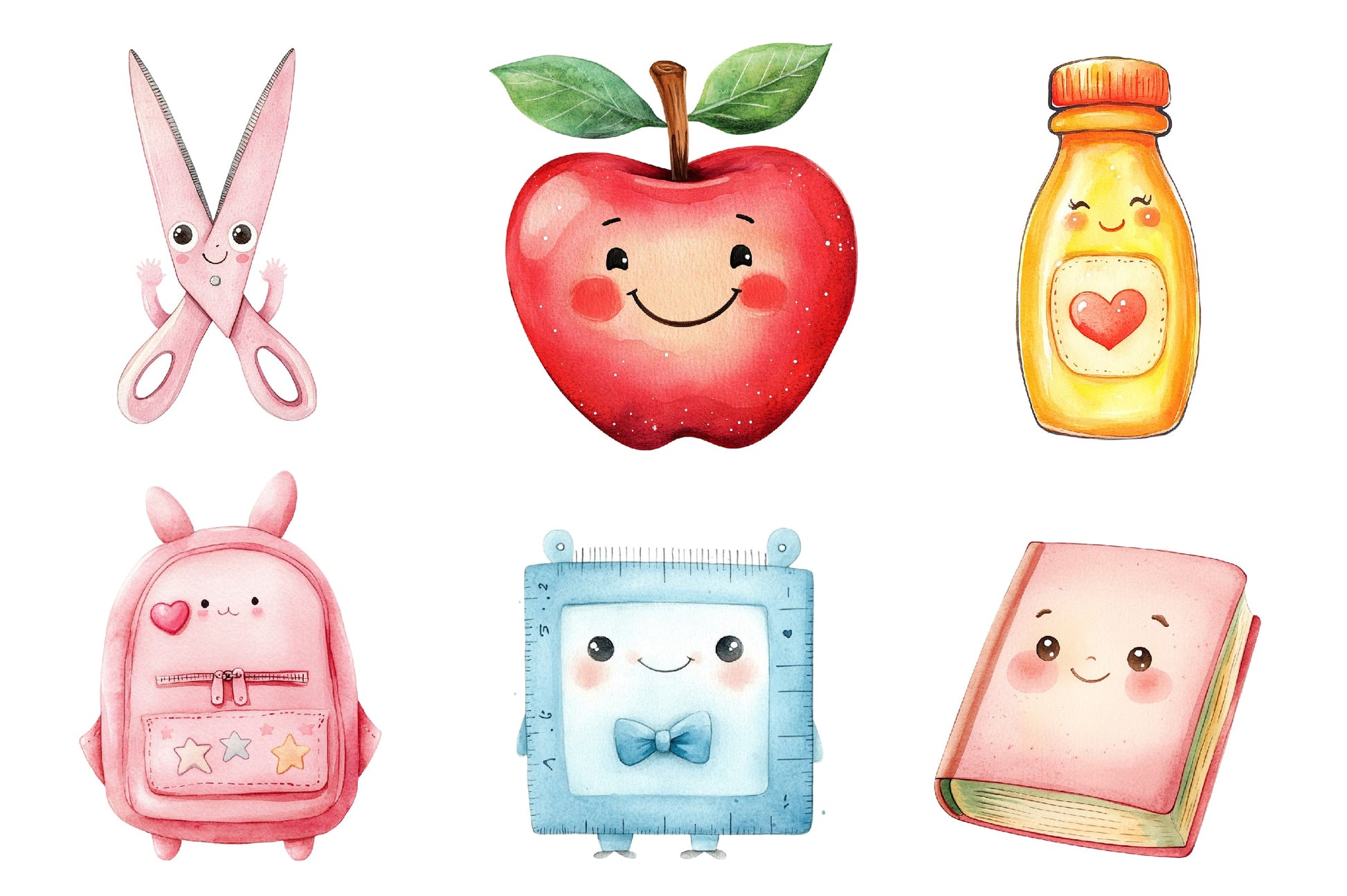 Kawaii School Clipart Bundle - CraftNest - Digital Crafting and Art
