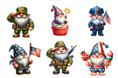 Patriotic Gnome Clipart Bundle - CraftNest - Digital Crafting and Art