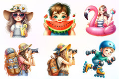 Summer Kids Clipart Bundle - CraftNest - Digital Crafting and Art