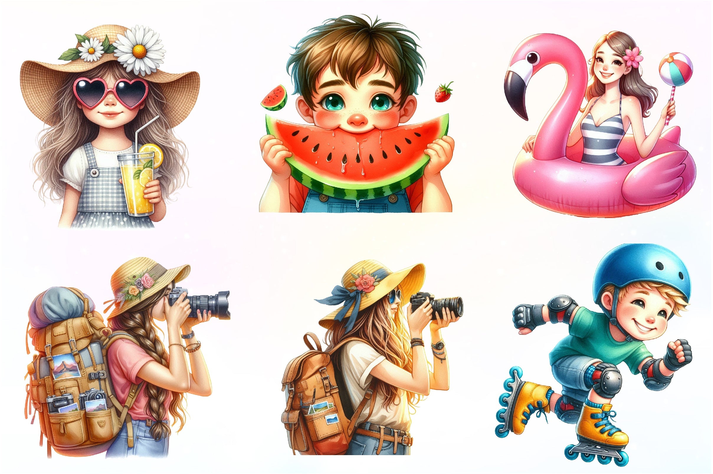 Summer Kids Clipart Bundle - CraftNest - Digital Crafting and Art