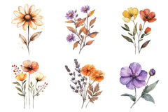 Autumn Wildflowers Clipart Bundle - CraftNest - Digital Crafting and Art
