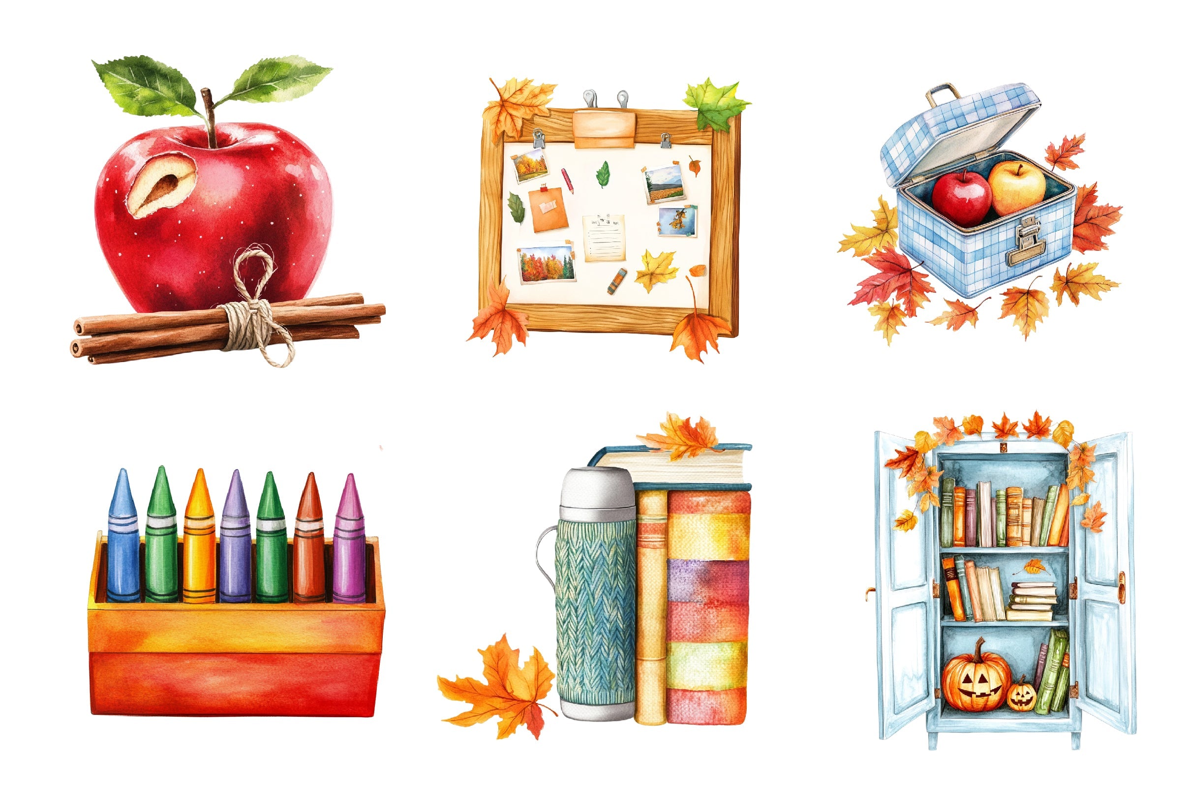 Autumn Back To School Clipart Bundle - CraftNest - Digital Crafting and Art