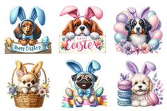Easter Bunny Costume Peeking Dog Clipart Bundle - CraftNest - Digital Crafting and Art