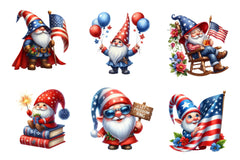 Patriotic Gnome Clipart Bundle - CraftNest - Digital Crafting and Art