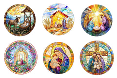 Round Stained Glass Nativity Clipart Bundle - CraftNest - Digital Crafting and Art