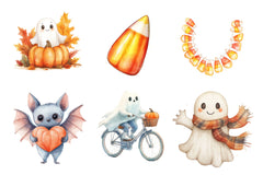 Beige Retro Halloween Collection Clipart Bundle - CraftNest - Digital Crafting and Art