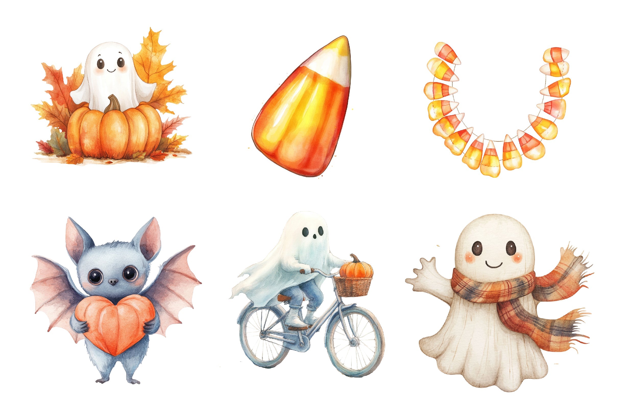 Beige Retro Halloween Collection Clipart Bundle - CraftNest - Digital Crafting and Art
