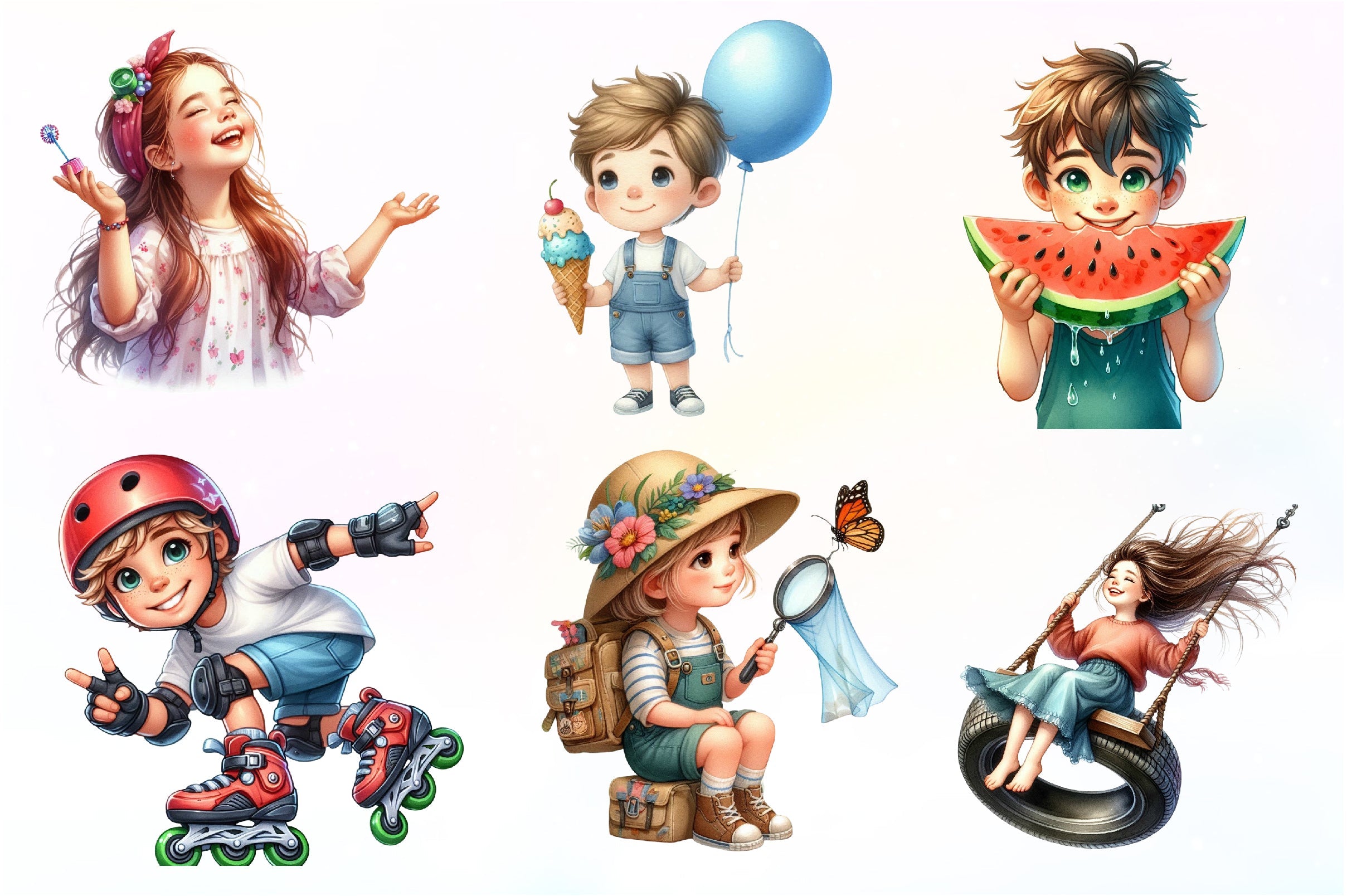 Summer Kids Clipart Bundle - CraftNest - Digital Crafting and Art