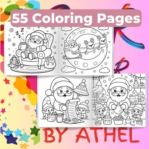 Whimsical Christmas Coloring Books Bundle - CraftNest - Digital Crafting and Art