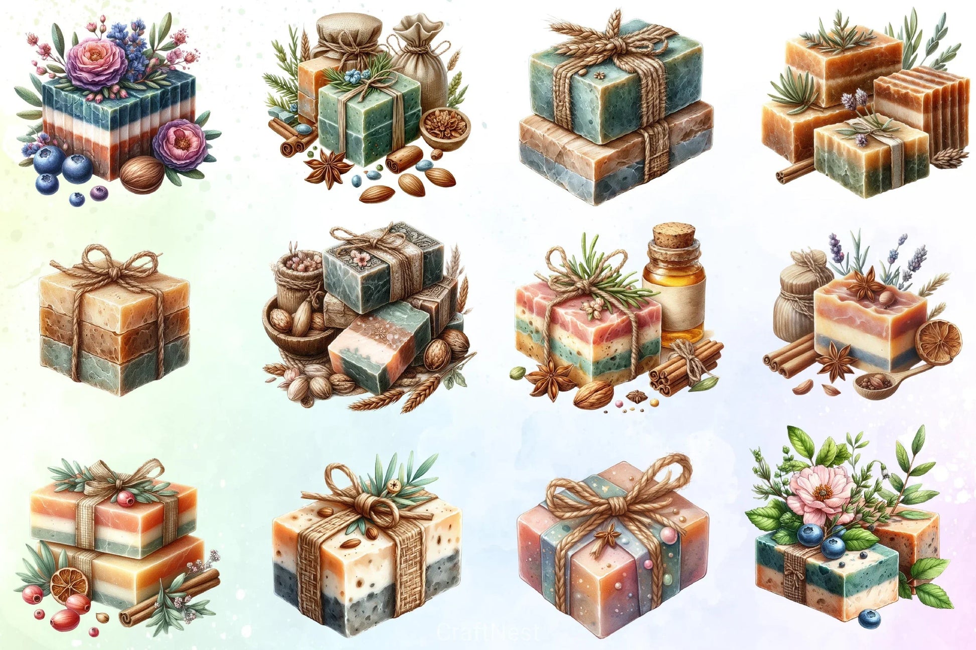 Organic Soap Clipart Bundle - CraftNest - Digital Crafting and Art