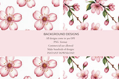 Spring Blossom Seamless Papers - CraftNest - Digital Crafting and Art