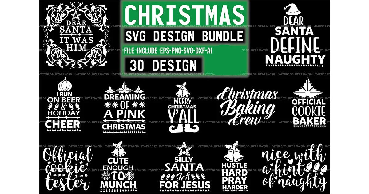Christmas SVG Bundle 22 - CraftNest - Digital Crafting and Art