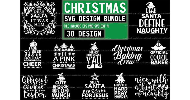 Christmas SVG Bundle 22 - CraftNest - Digital Crafting and Art
