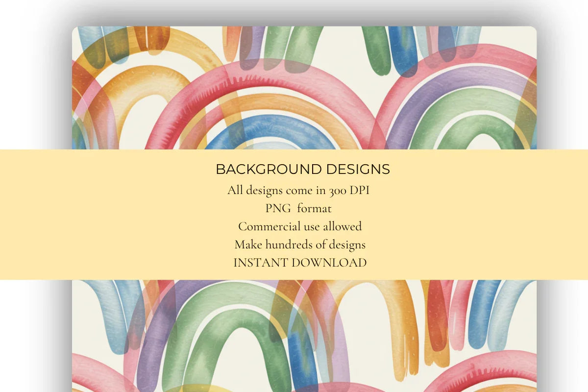 Rainbows Background Papers - CraftNest - Digital Crafting and Art
