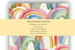 Rainbows Background Papers - CraftNest - Digital Crafting and Art