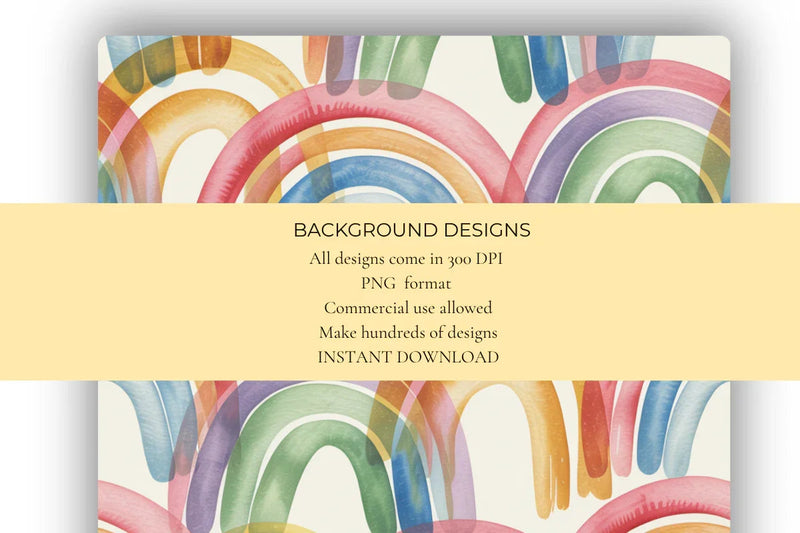 Rainbows Background Papers - CraftNest - Digital Crafting and Art