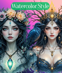 Ethereal Forest Witch Clipart Bundle - CraftNest - Digital Crafting and Art