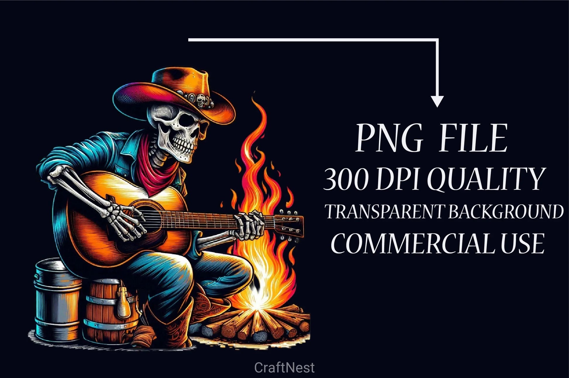 Skeleton Cowboy Clipart Bundle 1 - CraftNest - Digital Crafting and Art