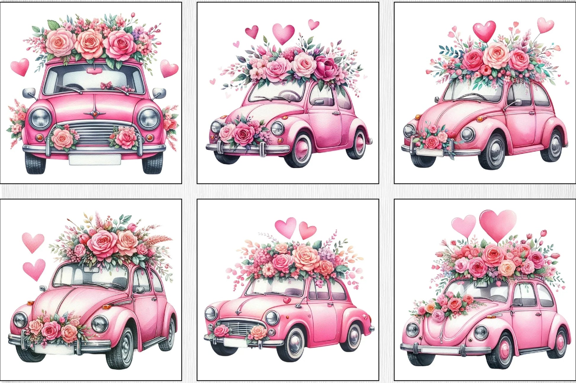 Valentine's Day Car Clipart Bundle - CraftNest - Digital Crafting and Art