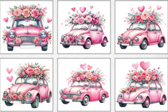 Valentine's Day Car Clipart Bundle - CraftNest - Digital Crafting and Art