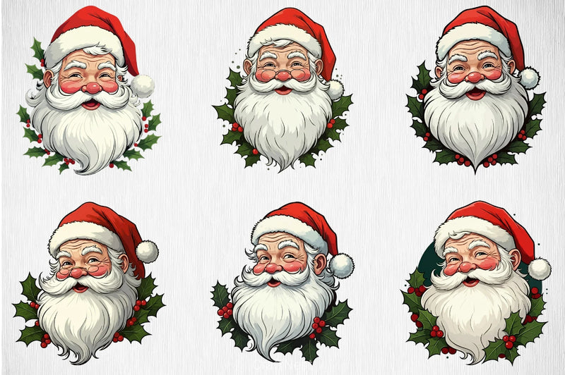 Santa Claus Clipart Bundle 9 - CraftNest - Digital Crafting and Art