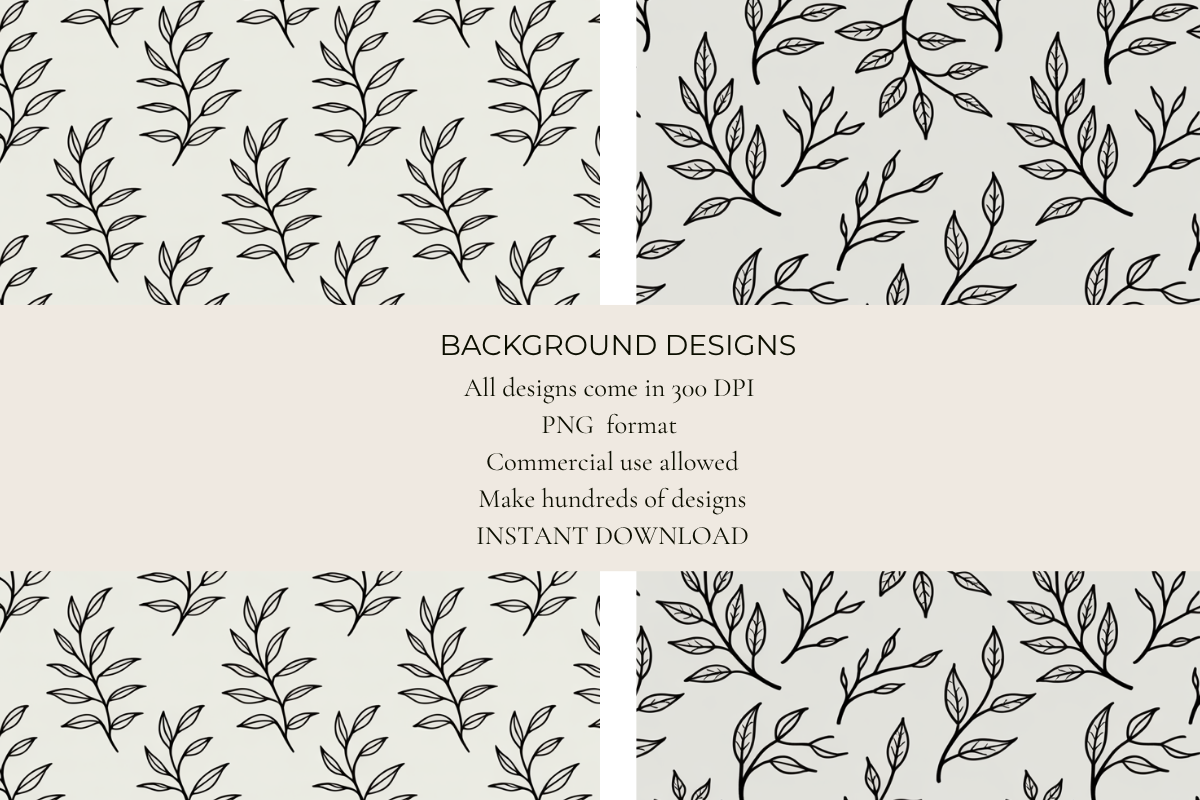 Botanical Ink Seamless Papers