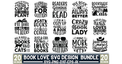 Book Lover SVG Design Bundle - CraftNest - Digital Crafting and Art