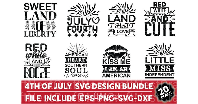 4th of July Design Bundle - CraftNest - Digital Crafting and Art