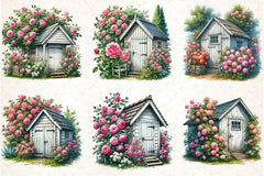 Spring Garden Shed Clipart Bundle - CraftNest - Digital Crafting and Art