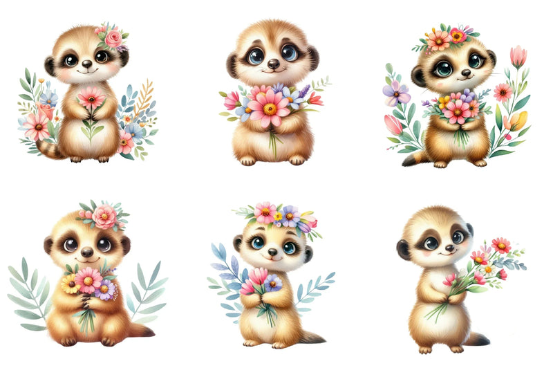 Mother's Day Meerkat Clipart Bundle - CraftNest - Digital Crafting and Art