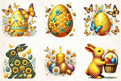 Yellow Easter Clipart Bundle - CraftNest - Digital Crafting and Art