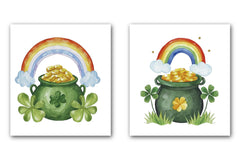 Rainbow And Leprechaun Pot Of Gold Clipart Bundle - CraftNest - Digital Crafting and Art