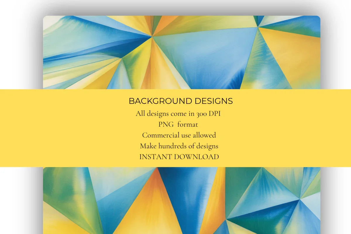 Blue & Yellow Shapes Background Papers - CraftNest - Digital Crafting and Art